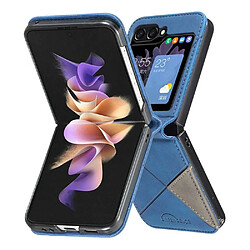 Htdmobiles Housse pour Samsung Galaxy Z Flip 6 5G - etui coque pochette portefeuille - BLEU