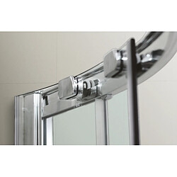 Acheter Cabine de douche 1/4 de rond 90x90x185cm porte de douche coulissante en verre anticalcaire