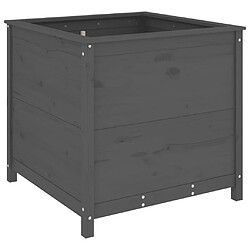 vidaXL Jardinière gris 82,5x82,5x78 cm bois massif de pin