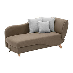 Acheter Vente-Unique Méridienne gauche convertible en tissu marron avec coffre de rangement PENELOPE