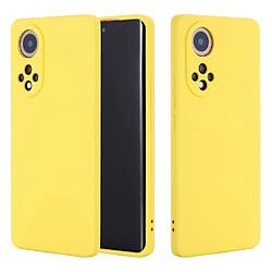 Coque en silicone anti-rayures, avec sangle jaune pour votre Huawei nova 9