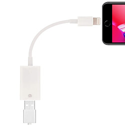 Wewoo Adaptateur blanc pour iPhone, iPad Lightning à un seul de port USB, support du système iOS 9.2-11, 