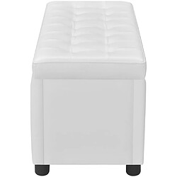 Acheter vidaXL Pouf de rangement Cuir synthétique Blanc