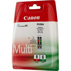 Avis Canon CLI-8 R/G Multipack Pack de 2 cartouches d'encre d'origine separees Rouge et Vert