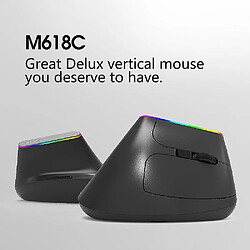 Acheter Universal M618C Wireless Mouse Ergonomic Vertical 6 Boutons Gaming Mouse RVB 1600 DPI Optical Suman avec PC pour PC