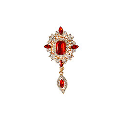 Angle Cristal Strass Larmes Rouge Pierres Précieuses Broche Cadeau De Mariage Mariée