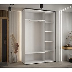 Avis Abiks Meble Armoire à portes coulissantes Davos 3 235.2 x 150 x 45 3 portes coulissante (Blanc/Noir/Noir)