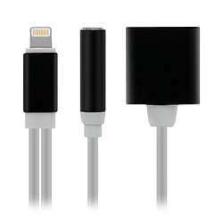 Avizar Adaptateur Audio & Charge Apple Lightning vers Lightning et Jack 3.5mm - Blanc pas cher