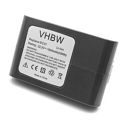 vhbw Batterie remplacement pour Dyson 17083-3009, 17083-5010 pour aspirateur, robot électroménager - Type B (1500mAh, 22,2V, Li-ion)