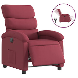 vidaXL Fauteuil inclinable électrique Rouge bordeaux Tissu