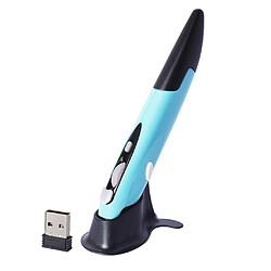 2.4Ghz Optical Wireless Pen Mouse USB Receiver Laptop Drawing Writing Blue