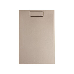 Kiamami Valentina RECEVEUR DE DOUCHE RECTANGULAIRE 80X120 EFFET ARDOISE BEIGE RÉSINE ULTRA-FIN | MART