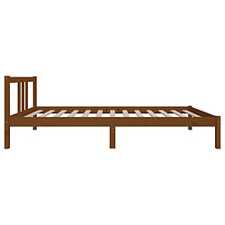 Maison Chic Lit adulte - Lit simple Cadre de lit,Structure du lit Contemporain Marron miel Bois massif 90x200 cm -MN65973 pas cher