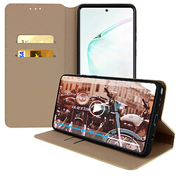 Avizar Housse Samsung Galaxy Note 10 Lite Étui Folio Portefeuille Fonction Support doré