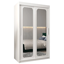 Abiks Meble Armoire PROMO T3 À Portes Coulissantes 200/120/62 2 Portes (Blanc/Blanc)