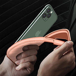 Avizar Coque iPhone 11 Pro Max Protection Finition striée Cache caméra coulissant rose pas cher