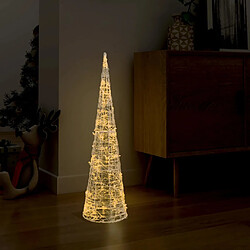 vidaXL Cône lumineux décoratif pyramide LED Acrylique Blanc chaud 90cm