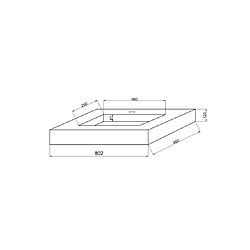 Avis Kiamami Valentina HPL STRATIFIÉ LAVABO AVEC CUVE CENTRALE CHÊNE MIEL 80CM