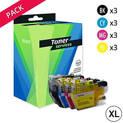 Compatible Brother LC3219XLVAL Pack 12 Cartouches Noires et Couleurs Toner Services