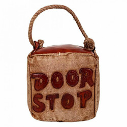 Avis Butée de porte Alexandra House Living Coton Cuir 20 x 20 x 20 cm Marron