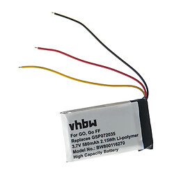 vhbw Batterie remplacement pour JBL GSP072035 pour enceinte, haut-parleurs (580mAh, 3,7V, Li-polymère)