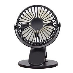 (Noir) Mini Ventilateur de Table de Bureau USB Portable Refroidisseur à 3 Vitesses