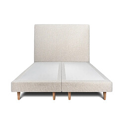 Sommeil de plomb Lit 160x200cm avec tête de lit tapissier bouclette et double sommier tapissier beige - Hauteur totale : 29cm Lit 160x200cm avec tête de lit tapissier bouclette et double sommier tapissier beige - Hauteur totale : 29cm dispode de : Pieds bois cones 15 cm. Le Tissu certifié OEKO-TEX Standard 100, le produit est garanti 3 ans.