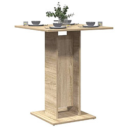 vidaXL Table de bistro Chêne sonoma 60x60x75 cm Bois d'ingénierie