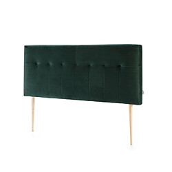 Vs Venta-Stock Tête de lit tapissée 160x100 cm vert, velours, pieds en bois