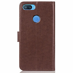 Avis Wewoo Housse Coque Étui en cuir motif de fleurs pressées Lucky Clover pour Xiaomi Mi 8 Lite, avec support et emplacements pour cartes, ainsi que portefeuille dragonne (Marron)