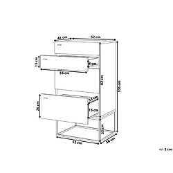 Avis Beliani Commode effet béton / bois clair 4 tiroirs ACRA