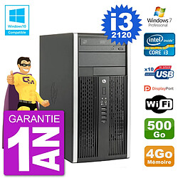 PC HP 6300 MT Intel Core I3-2120 RAM 4Go Disque 500Go Graveur DVD Wifi W7 - Occasion