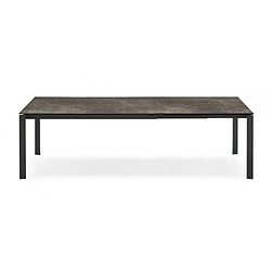 Inside 75 Table extensible 10 couverts EMINENCE FAST 230 cm pieds métal plateau céramique plomb