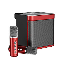 Yonis Microphone Bluetooth Karaoké Sans Fil Rouge