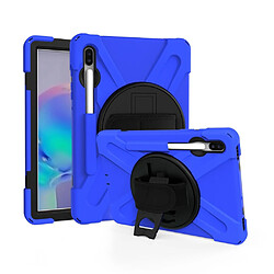 Coque en TPU combo en forme de x avec béquille et dragonne bleu pour Samsung Galaxy Tab S6 SM-T860 (Wi-Fi)/T865 (LTE)