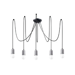 Luminaire Center Suspension Neso PVC,Béton Noir