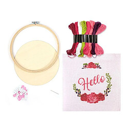 Avis Graines Creatives Kit tambour à broder en bois - Hello