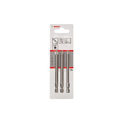 BOSCH Embouts de vissage courts - Qualité extra-dure - Jeu de 3 pieces PH2 PZ2 T25 - Longueur 89mm