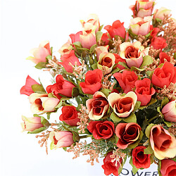 Avis Roses artificielles 20 têtes bouquet pour la décoration de fête de jardin maison rouge