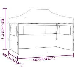 Acheter vidaXL Tente pliable de réception avec 3 parois 3 x 4,5 m Blanc