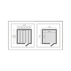 Avis Maison De La Tendance Maison de jardin JACINTHE en bois épicéa 340x340 cm H. 234 cm