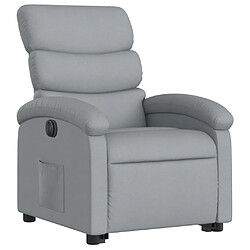 Avis Maison Chic Fauteuil Relax pour salon, Fauteuil inclinable électrique gris clair tissu -GKD46344