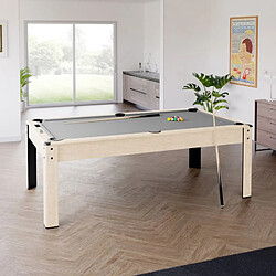 SOKKER Billard convertible couleur bois Chêne 226 x 126cm - Ambiance