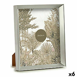 Gift Decor Cadre photo Argenté Plastique verre (22,3 x 3,5 x 27,3 cm) (6 Unités)