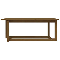 Avis ComfortXL Table Basse Marron Miel 110x55x45 Cm Bois Massif De Pin