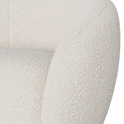 Acheter Rendez Vous Deco Fauteuil pivotant Naya en tissu bouclé blanc