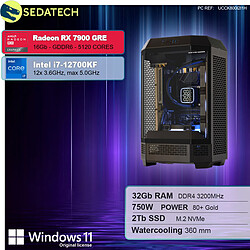 Sedatech PC Gamer Tower • Intel i7-12700KF • RX 7900 GRE • 32Go RAM • 2To SSD M.2 • Windows 11