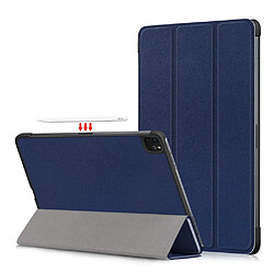 Etui en PU avec support tri-pliure bleu pour votre Apple iPad Pro 11 pouces (2021)/(2020)/(2018)/Air (2020)