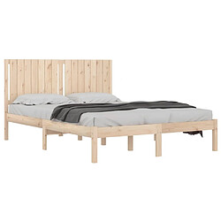 Avis Maison Chic Lit adulte - Lit simple Cadre de lit,Structure du lit Contemporain Bois de pin massif 160x200 cm -MN16882