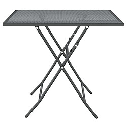 Maison Chic Mobilier à dîner 5 pcs de jardin - Ensemble table et chaises d'extérieur - Salon/Mobilier de jardin classique Maille Métal Anthracite -MN44721 pas cher